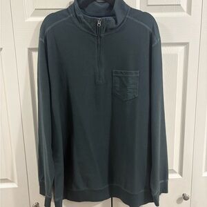 Denver Hayes Men's Forest Green Zip-Up Sweater